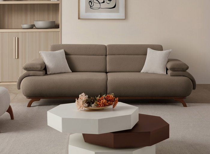 Atelier Del Sofa Bonjo Walnut - Earth Sofá de 3 plazas Atelier Del Sofa Bonjo Walnut - Earth Sofá de 3 plazas